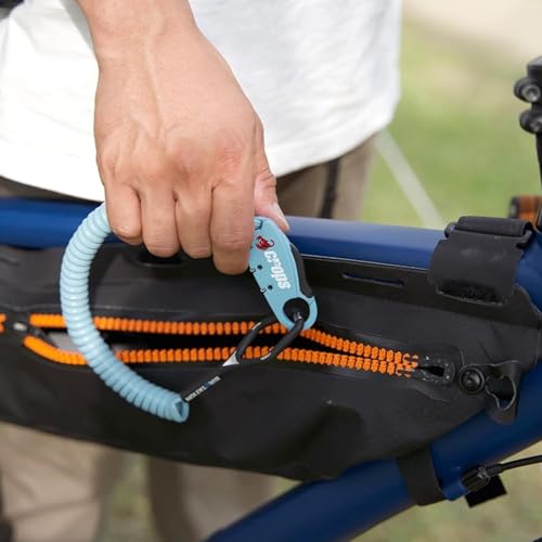 CROPS Q-BIRO Blue Bike Lock Cable 6ft 3-Digit Combination Lock - Durable & Lightweight