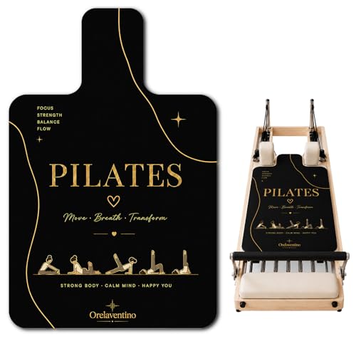 Pilates Reformer Mat - Non-Slip Cover for Home Gym - Black