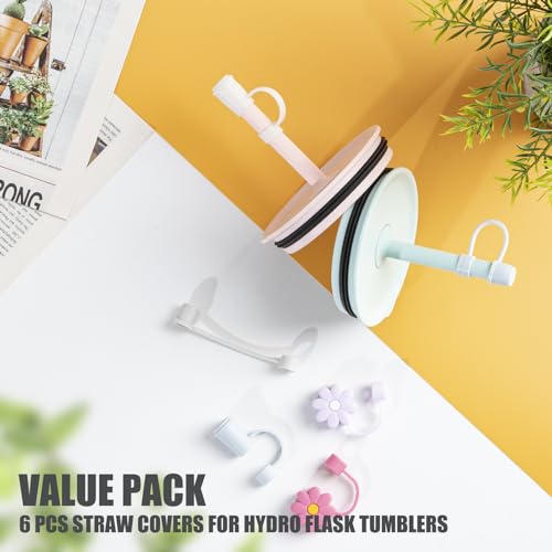 6 PCS Dustproof Straw Caps for Hydro Flask Tumbler 32 oz & 40 oz
