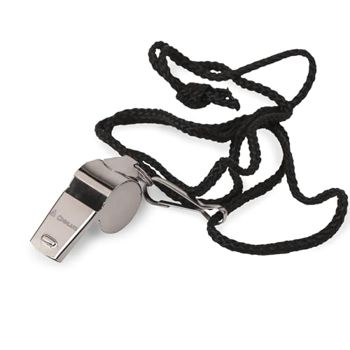 Stainless Steel Emergency Signal Whistle - 110dB Survival Tool with Lanyard