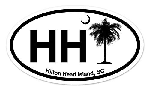 HH Hilton Head Island SC Vinyl Car Bumper Sticker - 5" x 3"