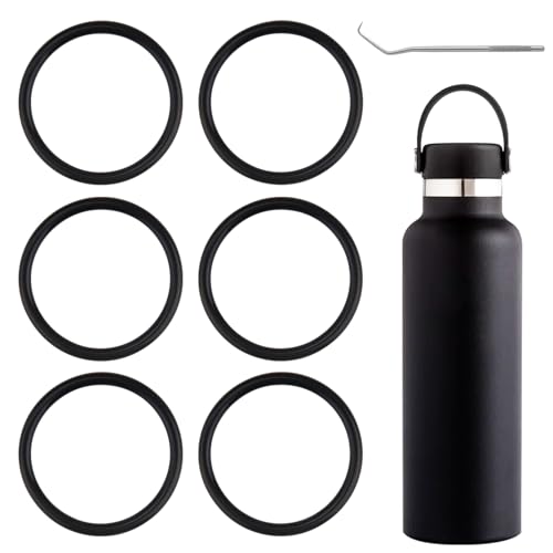 6-Pack Replacement Rubber Gaskets for Hydro Flask Bottles