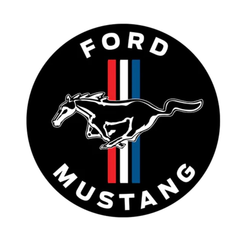 Mustang Pony Vinyl Sticker - 4 Inch Round Decal for Car & Laptop