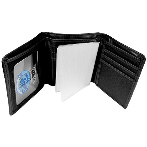Las Vegas Raiders Embossed Leather Tri-fold Wallet - Black