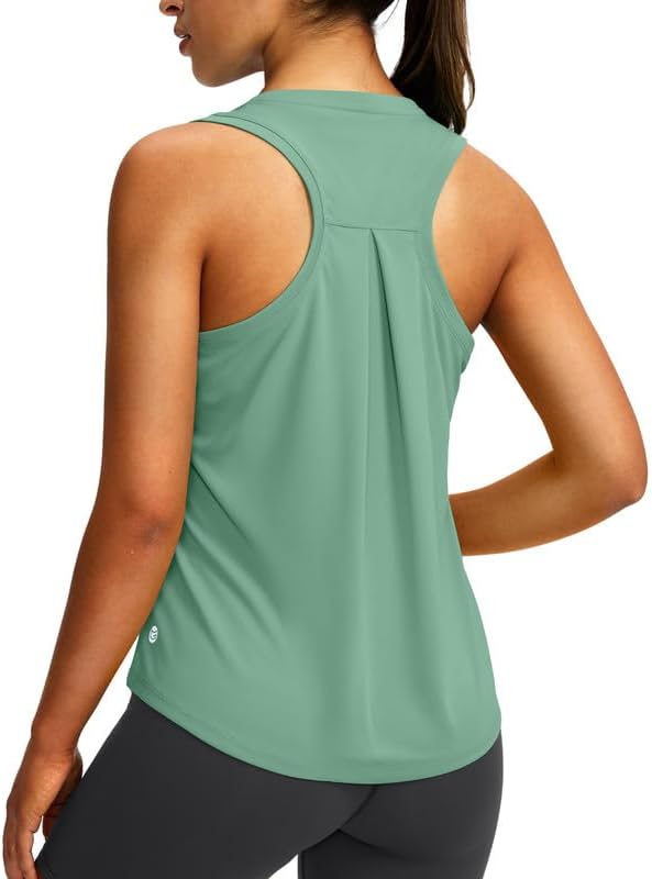 Skiennix Women's Racerback Workout Tank Tops - Sleeveless Loose Fit Yoga & Running Shirts