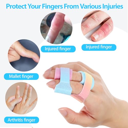 10 Pcs Washable Finger Buddy Tape Straps - 13cm Gradient
