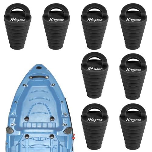 HLOGREE Universal Kayak & Boat Scupper Plugs 8 Pack, 1.35-1.55 inch Fit