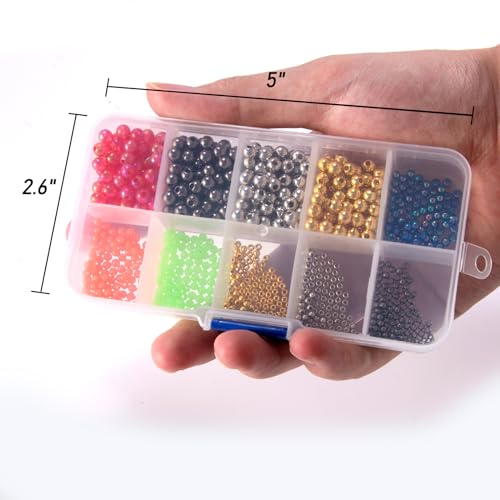 Fishing Bead Bait Eggs Kit - 1000pcs Floating Ball Stopper, 0.08/0.12/0.2 Inch