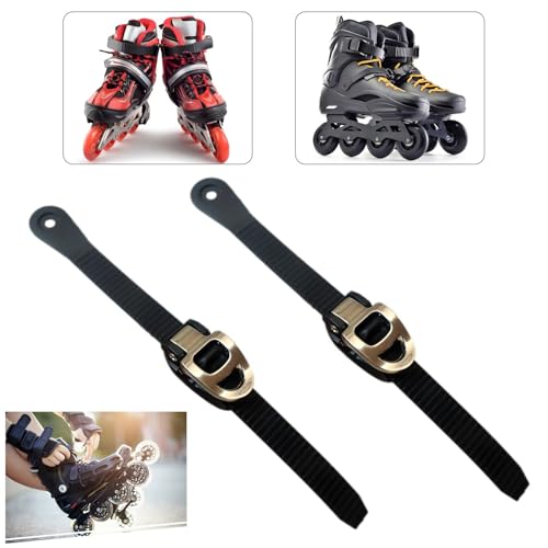 Inline Skate Strap with Adjustable Buckle - 2 Sets