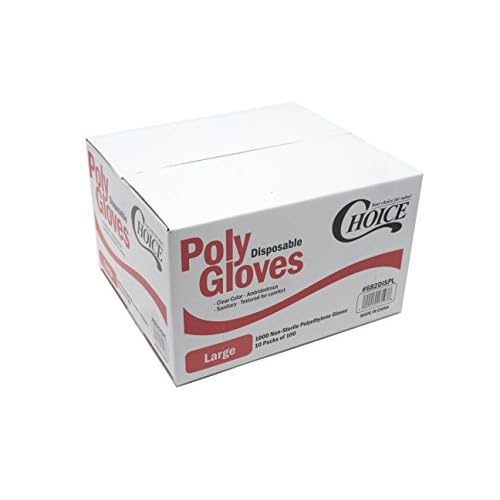 Choice Poly Disposable PE Gloves - Large - Pack of 1000