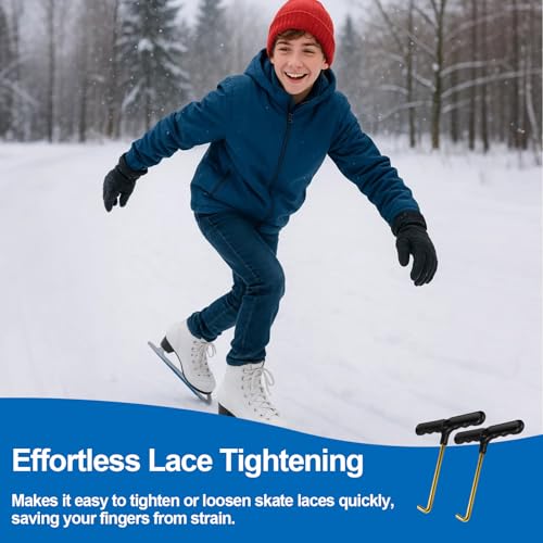 Lace Tightener Tool for Skates - Stainless Steel Hook, 1 Pack