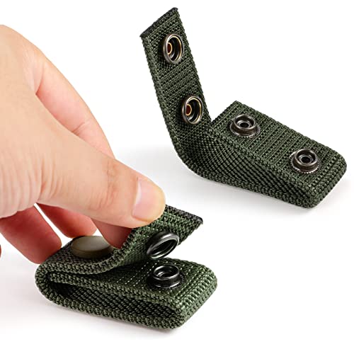 Tactical Duty Belt Keeper with Double Snaps - Ranger Green 4-Pack