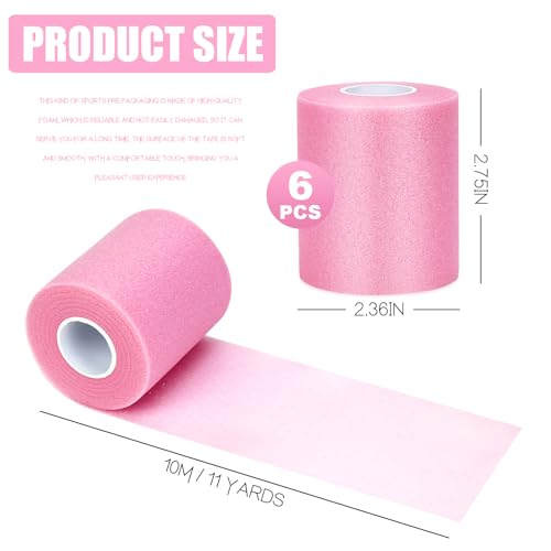 Foam Pre-Wrap Athletic Tape - 6 Rolls, 2.75" x 12 Yards