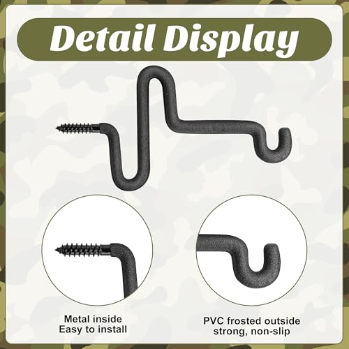 Portable Bow Gear Holder - Screw-in Tree Stand Hooks (4-Pack)