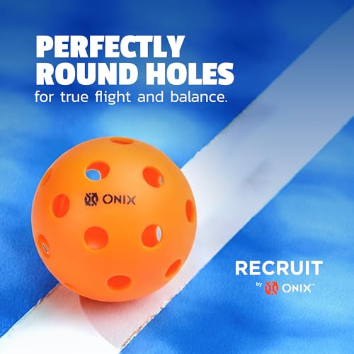 Indoor Pickleball Balls - Durable, Consistent Bounce, 3-Pack
