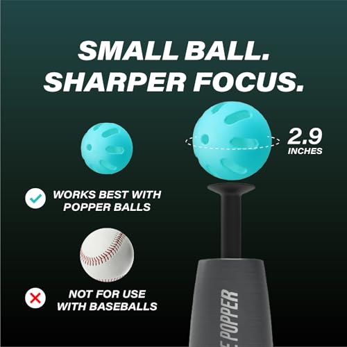 Durable Nylon Batting Tee Popper for Baseball Training - Includes 1 Popper Ball