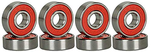 Premium Skateboard & Longboard Bearings - Pack of 8