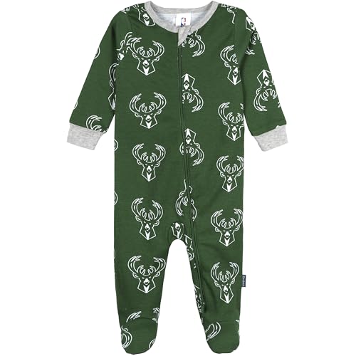 Baby NBA Sleep 'N Play Footie Pajamas - Milwaukee Bucks, 0-3 Months