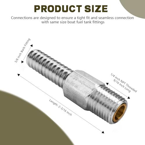 Marine Anti Siphon Valve - Aluminum, 1/4" NPT, 3/8" Hose, 2 PCS