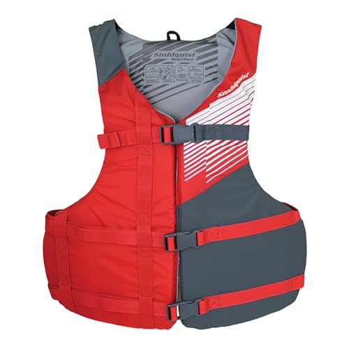 Kids Life Jacket 50-90 lbs - USCG Approved PFD for Swimming & Boating - Red