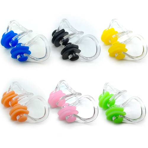 12-Pack Silicone Swimming Nose Clips for Kids & Adults