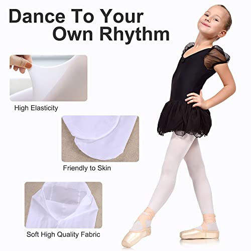 Girls' Ultra-Soft Footed Dance Tights - White, 1-3T