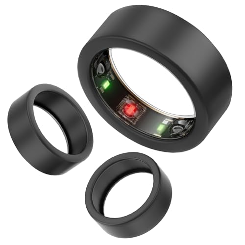 Silicone Protective Sleeve for Smart Rings - 3 Pack, Size Small (Black)