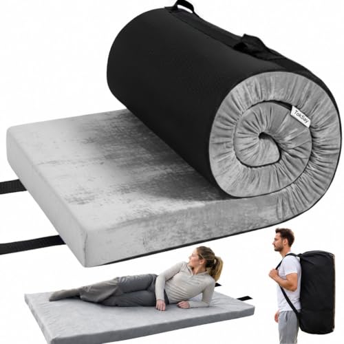 TokSay 72x24 Inch Foam Camping Mattress with Washable Plush Cover & Carry Bag