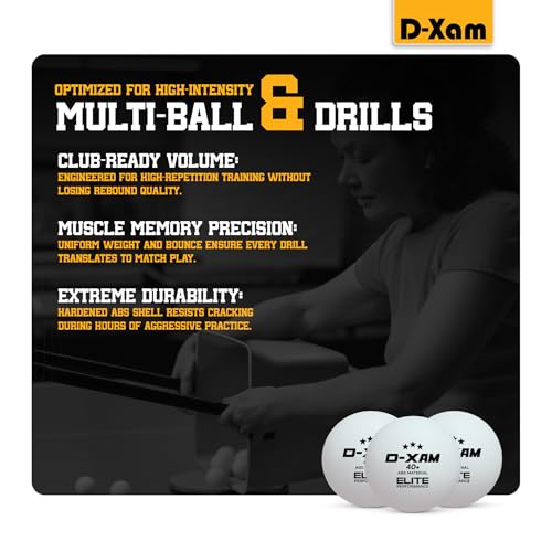 3-Star Table Tennis Balls, Professional ABS Ping Pong Ball Set - Orange 12 Pack
