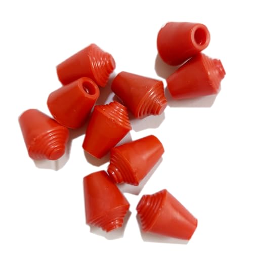 Fencing Practice Sword Tips - Pack of 10 Red Epee Rubber Tips