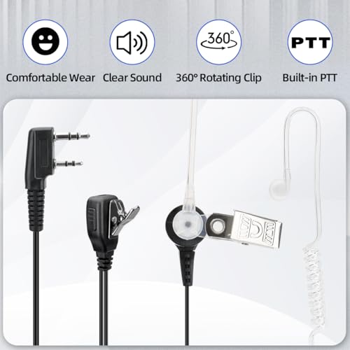BAOFENG Walkie Talkies Earpiece with Mic 2 Pin Radio Headset Acoustic