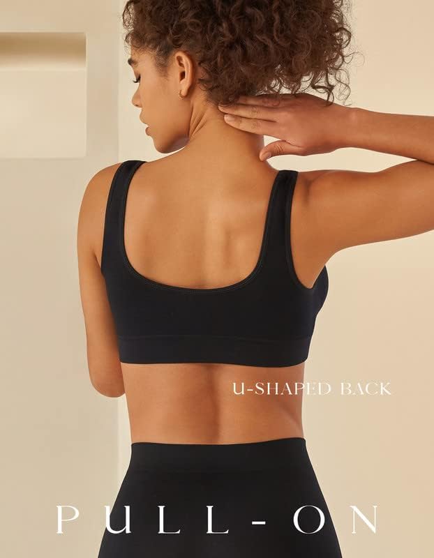 Skiennix Women's Sports Bras - Comfortable Seamless Stretchy Yoga Bra | 3-Pack Set