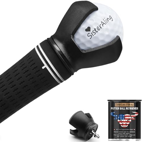 3-Prong Golf Ball Retriever - Ergonomic Putter Grip Tool
