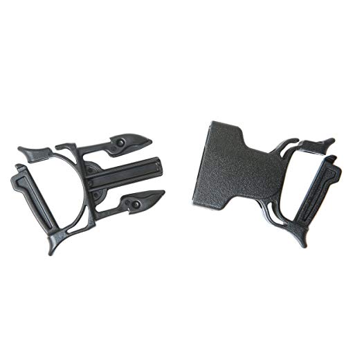 Dual Snap Bar Buckle for 1" Webbing - Black