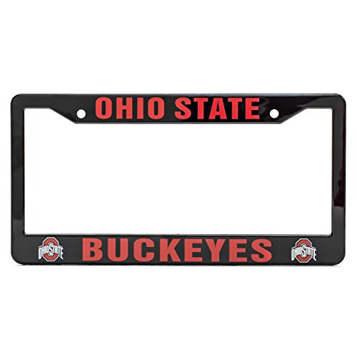 Ohio State Buckeyes License Plate Frame - Black, 12.25" x 6.25"