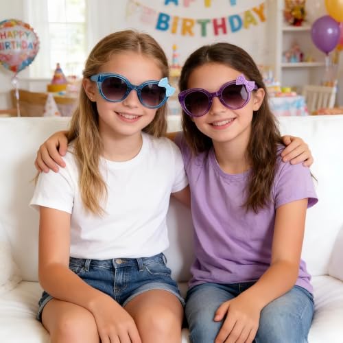 Heart Shaped Sunglasses - 4 Pack in Black, Pink, Purple, Blue
