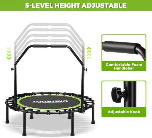 Foldable Mini Bungee Rebounder Trampoline for Adults - 40 Inch