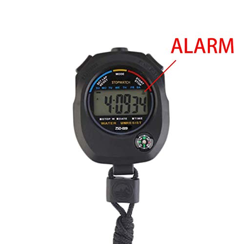 Digital Sport Stopwatch Timer - 2 Pack with Large Display & Alarm