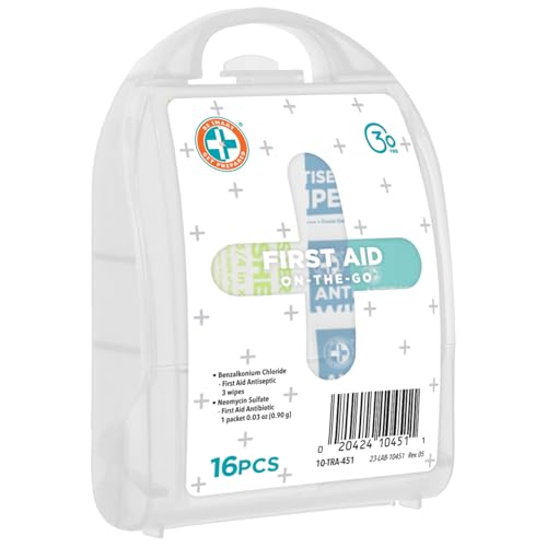Compact 16-Piece First Aid Kit for Home, Travel, and Outdoor Emergencies