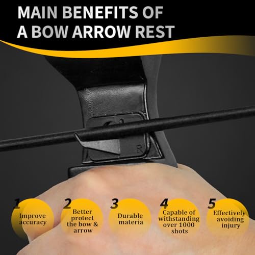 Right-Hand Arrow Rest for Recurve Bow - 20 Pack
