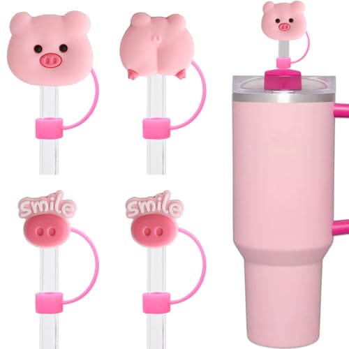 Cute Pig Straw Covers for 10mm Straws - Pig Design