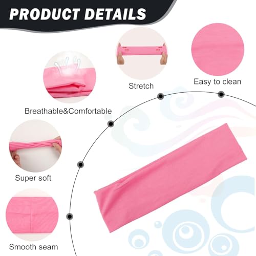 9-Piece Elastic Sports Headbands - Non-Slip Cotton Sweat Bands - 9 Colors