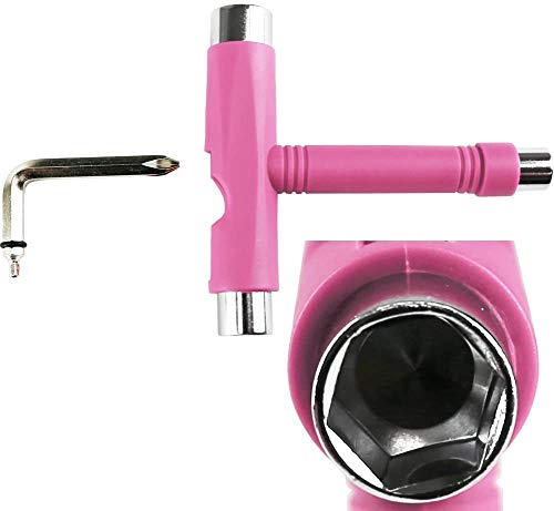 Pink T-Tool Skateboard Tool - All-in-One Multi-Functional