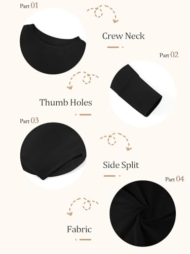 Kids Long Sleeve Active Quick Dry Yoga Tops - 10-12 Years Black