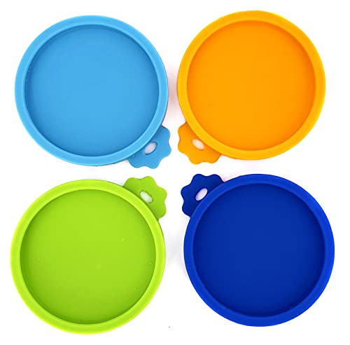 Silicone Cat Food Can Lids - 4 Pack for 3 oz Cans