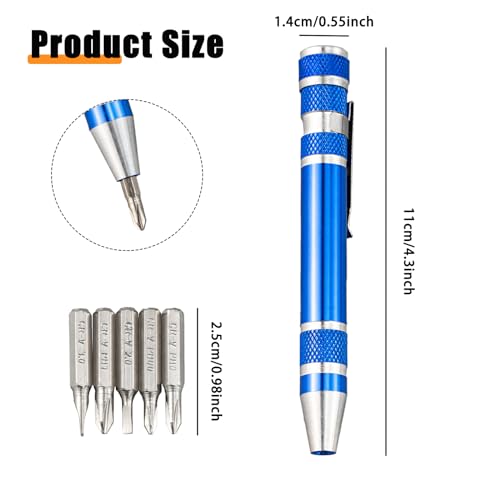 4 PCS 8-in-1 Multitool Pen Screwdriver Set - Magnetic Mini Tool