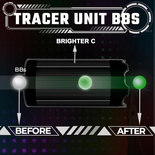 Tracer Unit for Airsoft - Brighter C Green Glow in Dark BBs - Black