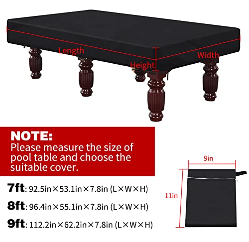 7ft Pool Table Cover with Storage Bag - Waterproof Billiard Protection