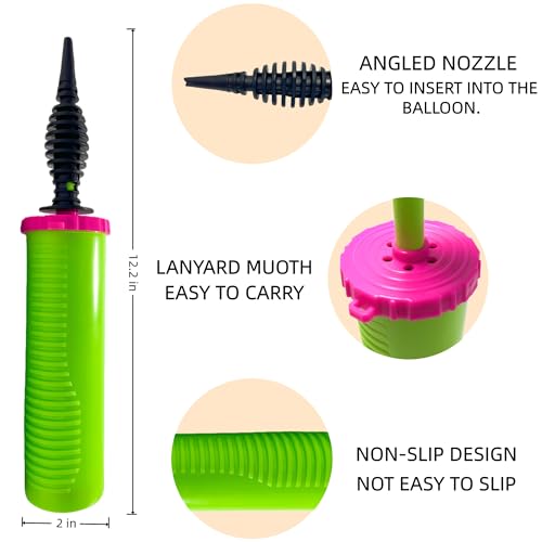 12.2-Inch Dual Action Balloon Pump - Manual Handheld Inflator