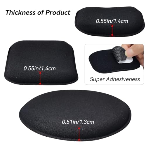 Tactical Helmet Replacement Foam Pads - Black, 19 Pieces